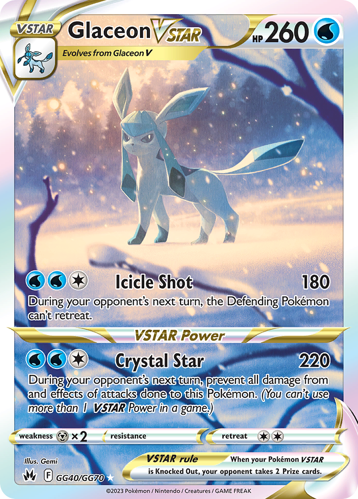 Glaceon VSTAR 040/70 Rare Holo VSTAR