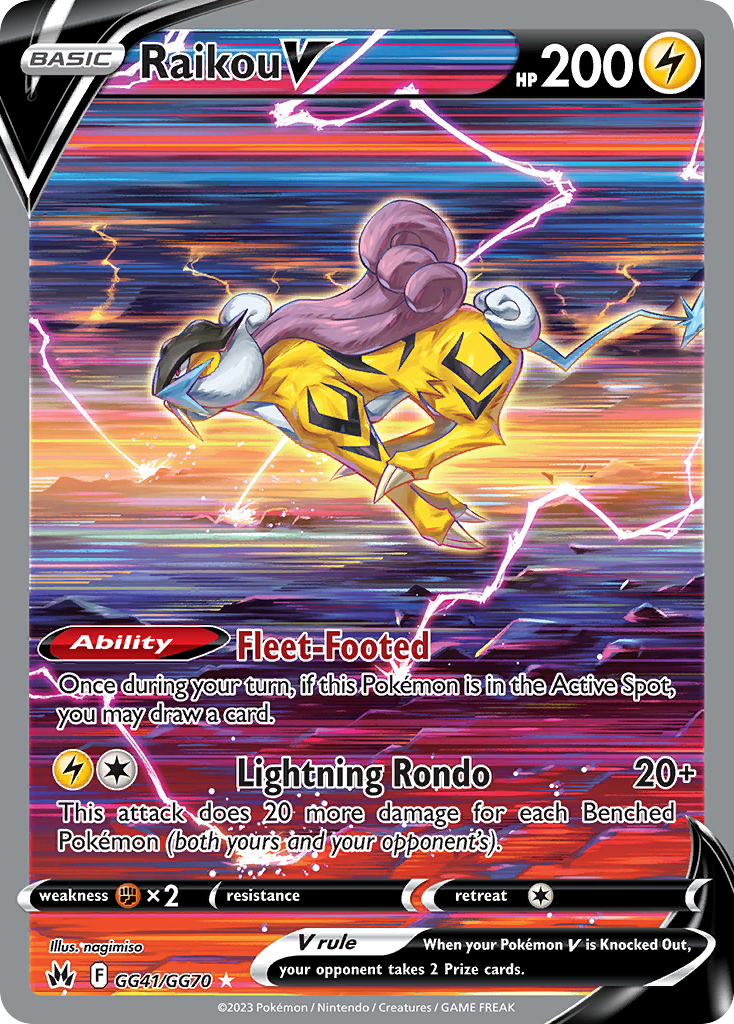 Raikou V 041/70 Rare Holo V
