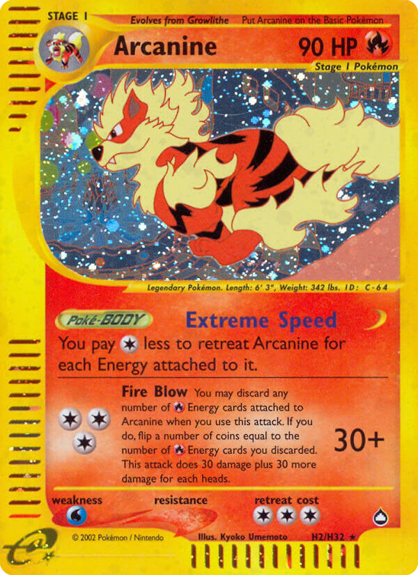 Arcanine 002/182 Rare Holo