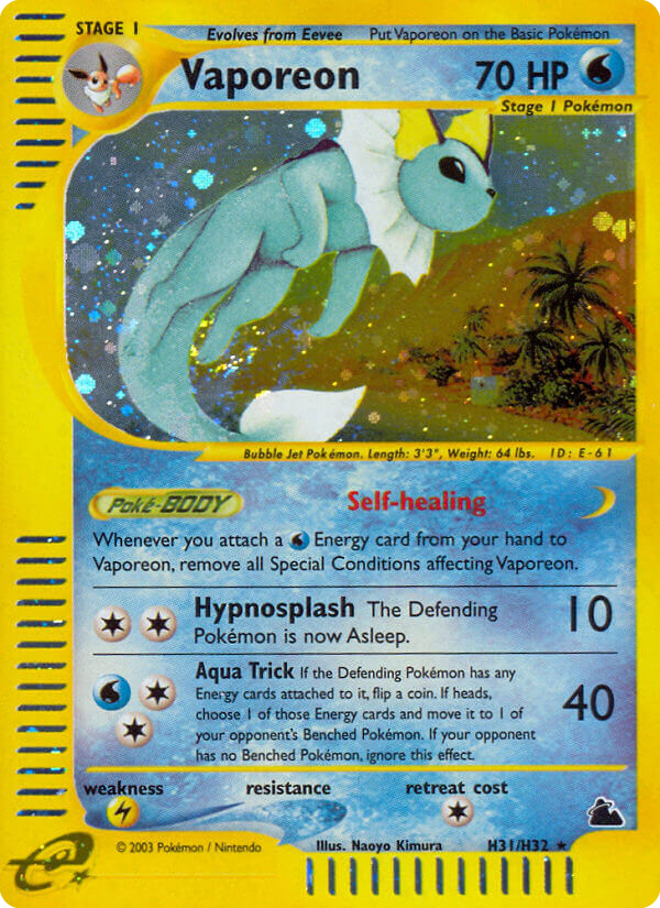 Vaporeon 031/182 Rare Holo