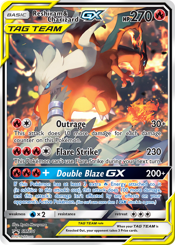 Reshiram & Charizard-GX 201/250 Promo