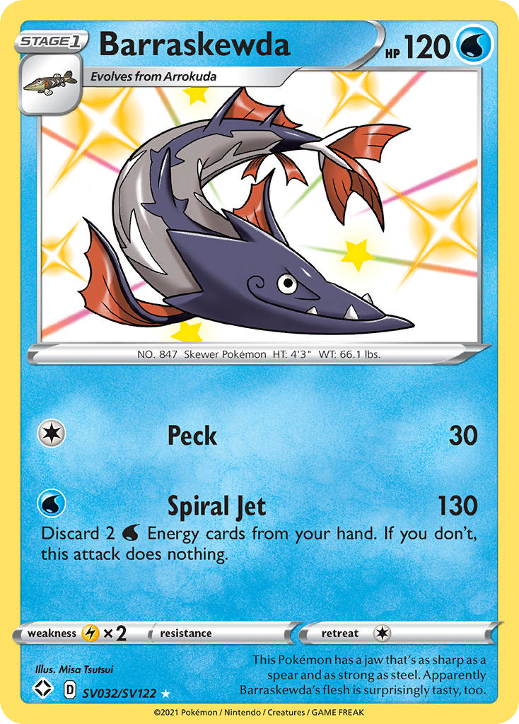 Barraskewda 032/122 Rare Shiny