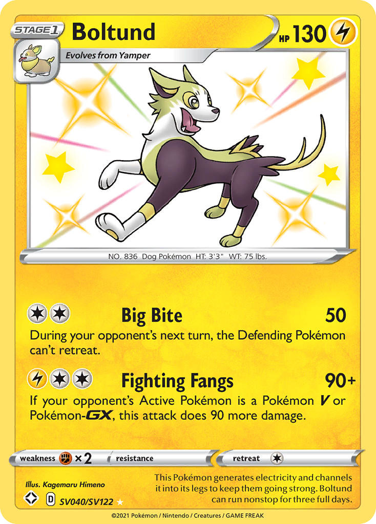 Boltund 040/122 Rare Shiny