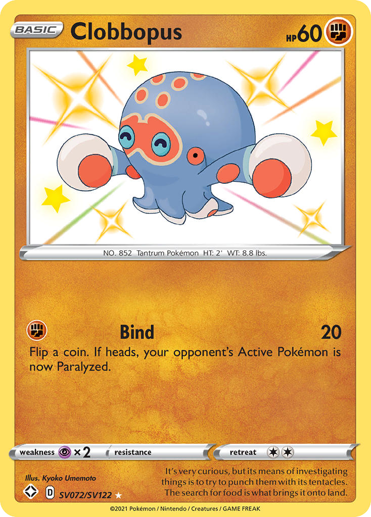 Clobbopus 072/122 Rare Shiny