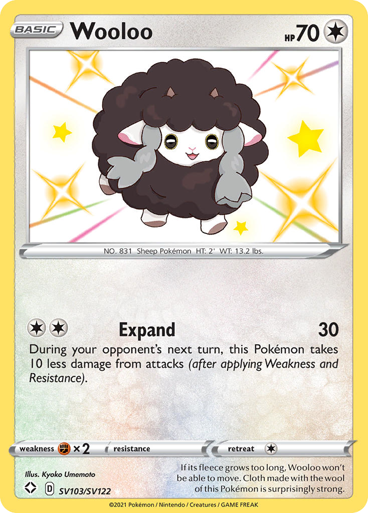 Wooloo 103/122 Rare Shiny