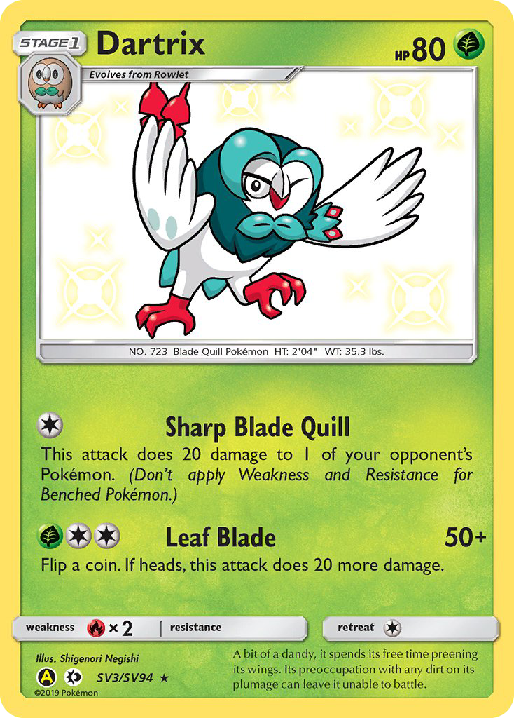 Dartrix 003/94 Rare Shiny