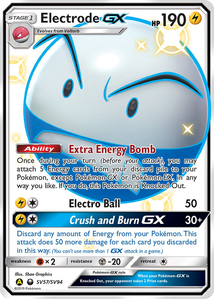 Electrode-GX 057/94 Rare Shiny GX