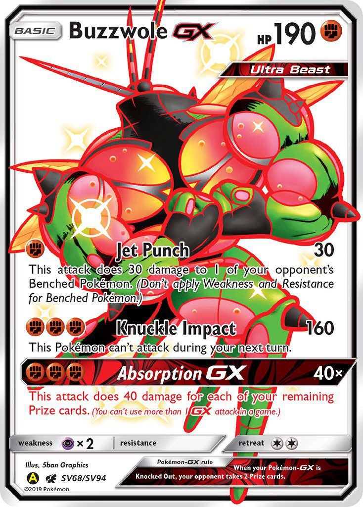 Buzzwole-GX 068/94 Rare Shiny GX