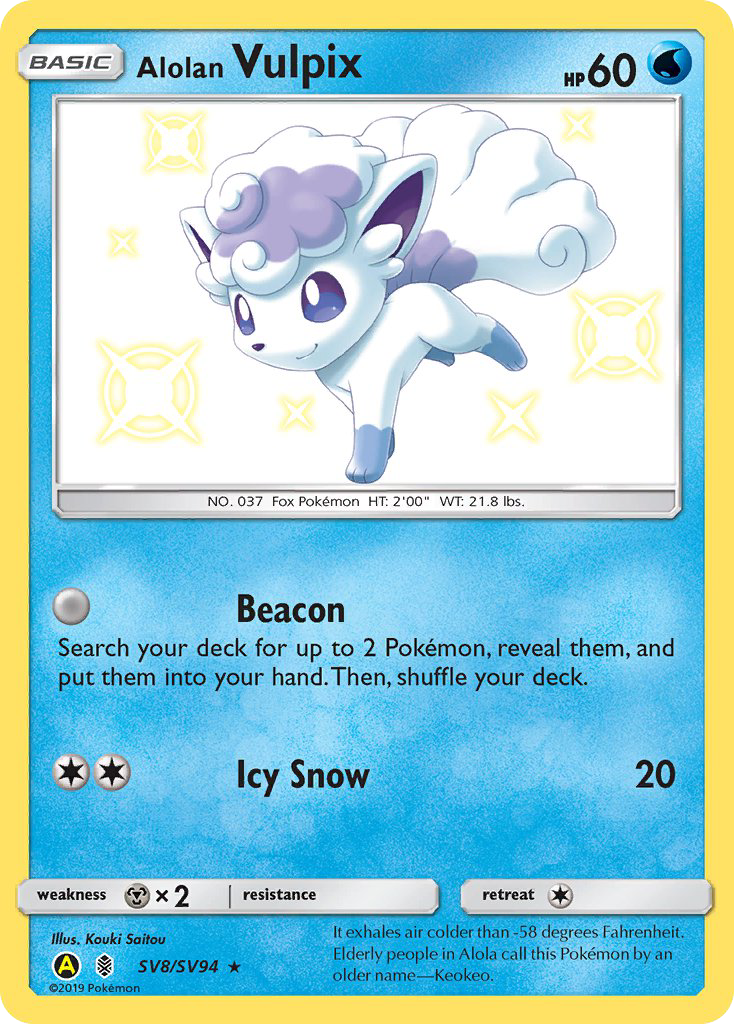 Alolan Vulpix 008/94 Rare Shiny