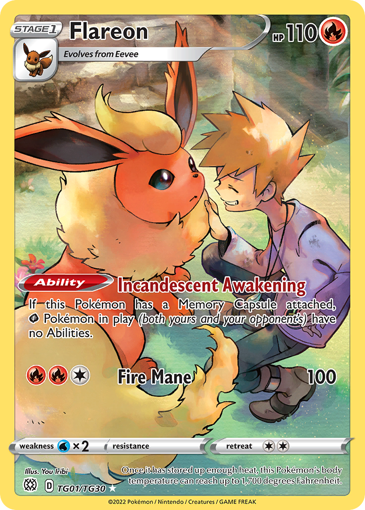 Flareon 001/30 Trainer Gallery Rare Holo