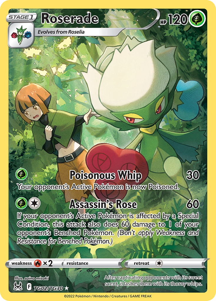 Roserade 002/30 Trainer Gallery Rare Holo