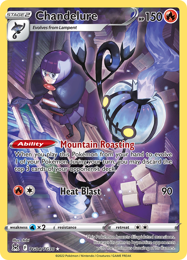 Chandelure 004/30 Trainer Gallery Rare Holo