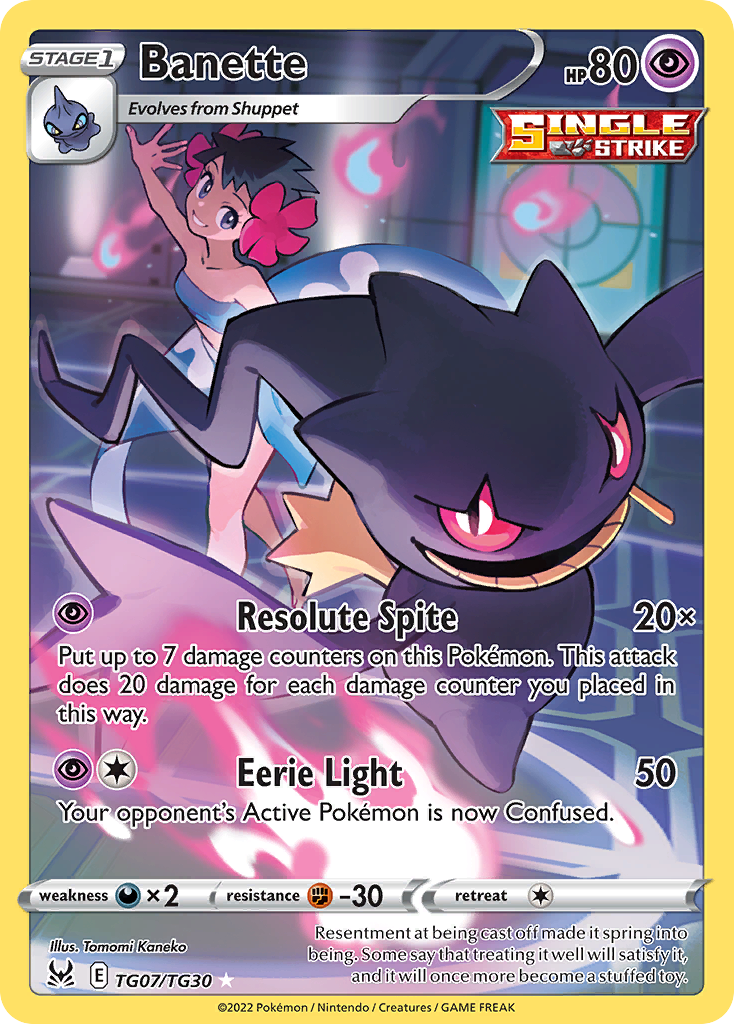 Banette 007/30 Trainer Gallery Rare Holo