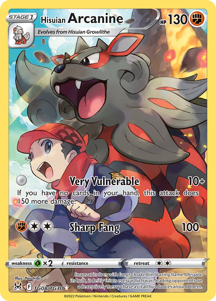 Hisuian Arcanine 008/30 Trainer Gallery Rare Holo