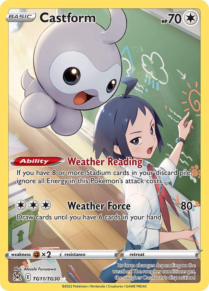 Castform 011/30 Trainer Gallery Rare Holo
