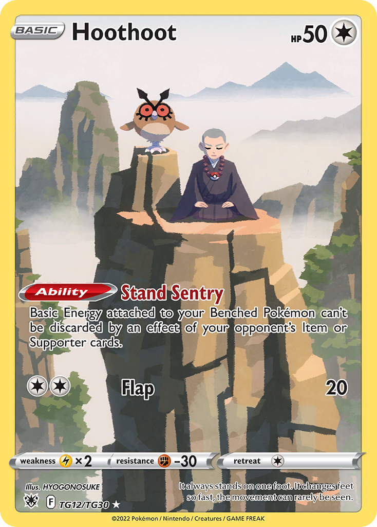 Hoothoot 012/30 Trainer Gallery Rare Holo
