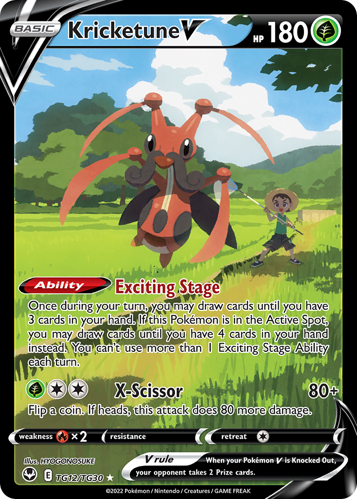 Kricketune V 012/30 Rare Holo V