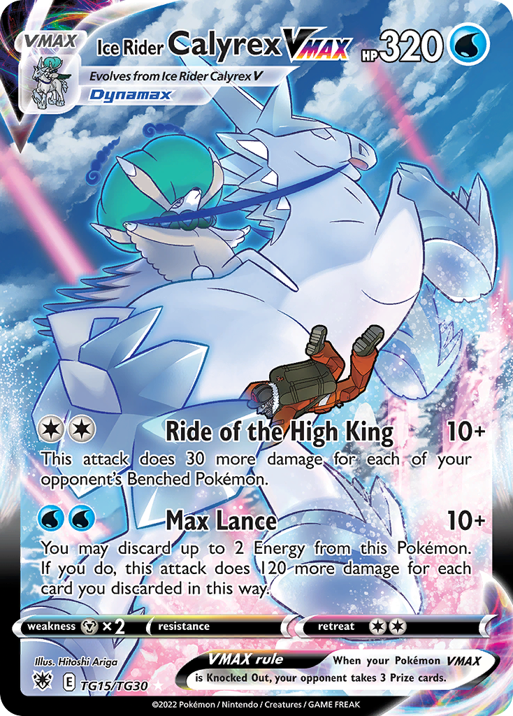 Ice Rider Calyrex VMAX 015/30 Rare Holo VMAX