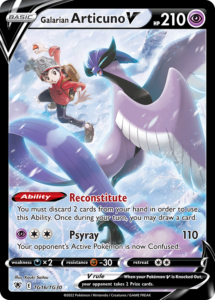 Galarian Articuno V 016/30 Rare Holo V