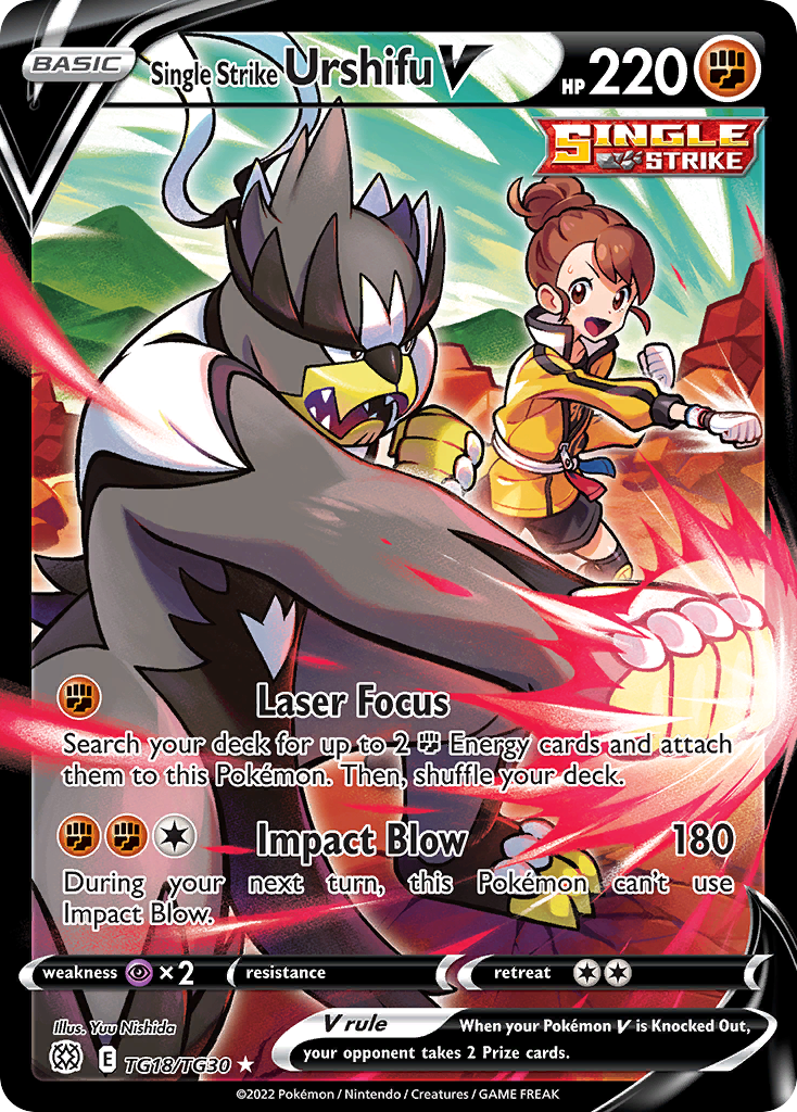 Single Strike Urshifu V 018/30 Rare Holo V