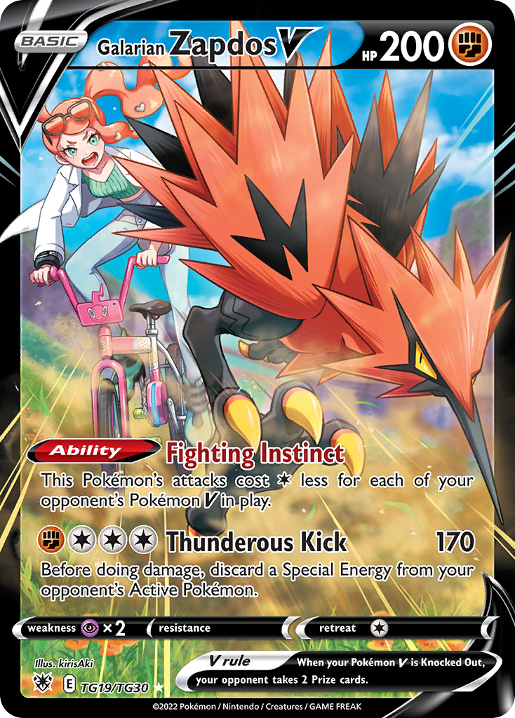 Galarian Zapdos V 019/30 Rare Holo V