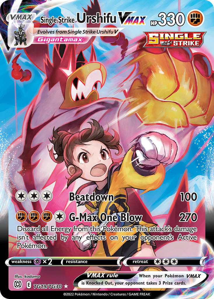 Single Strike Urshifu VMAX 019/30 Rare Holo VMAX