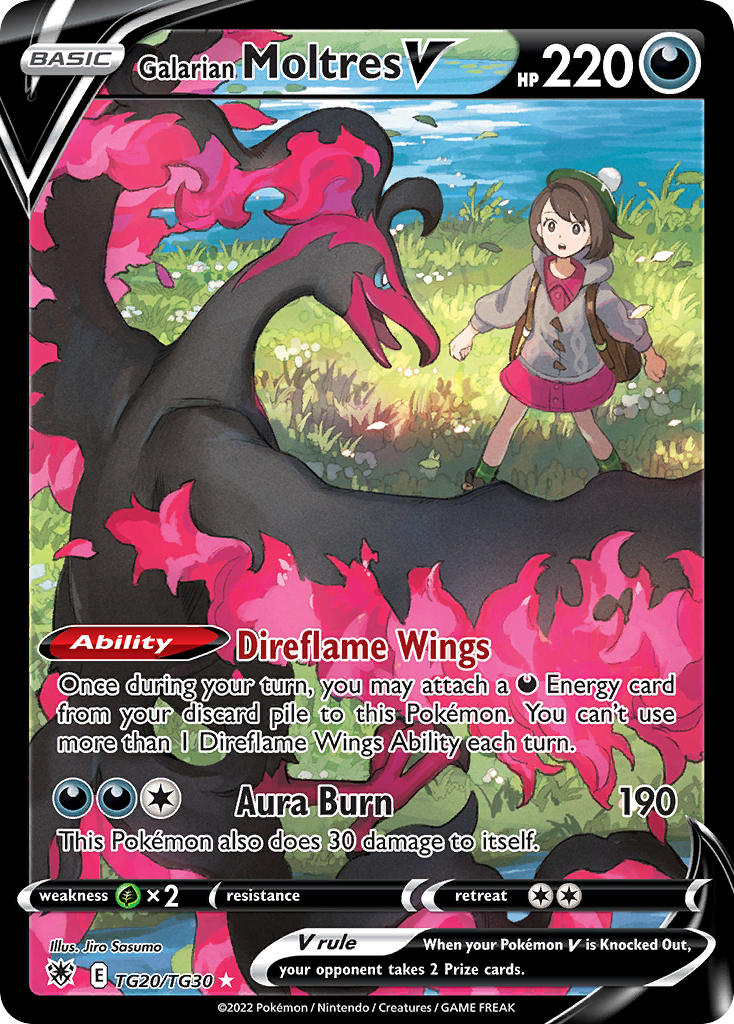Galarian Moltres V 020/30 Rare Holo V