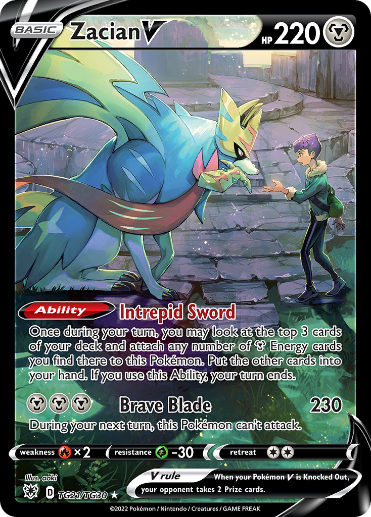 Zacian V 021/30 Rare Holo V
